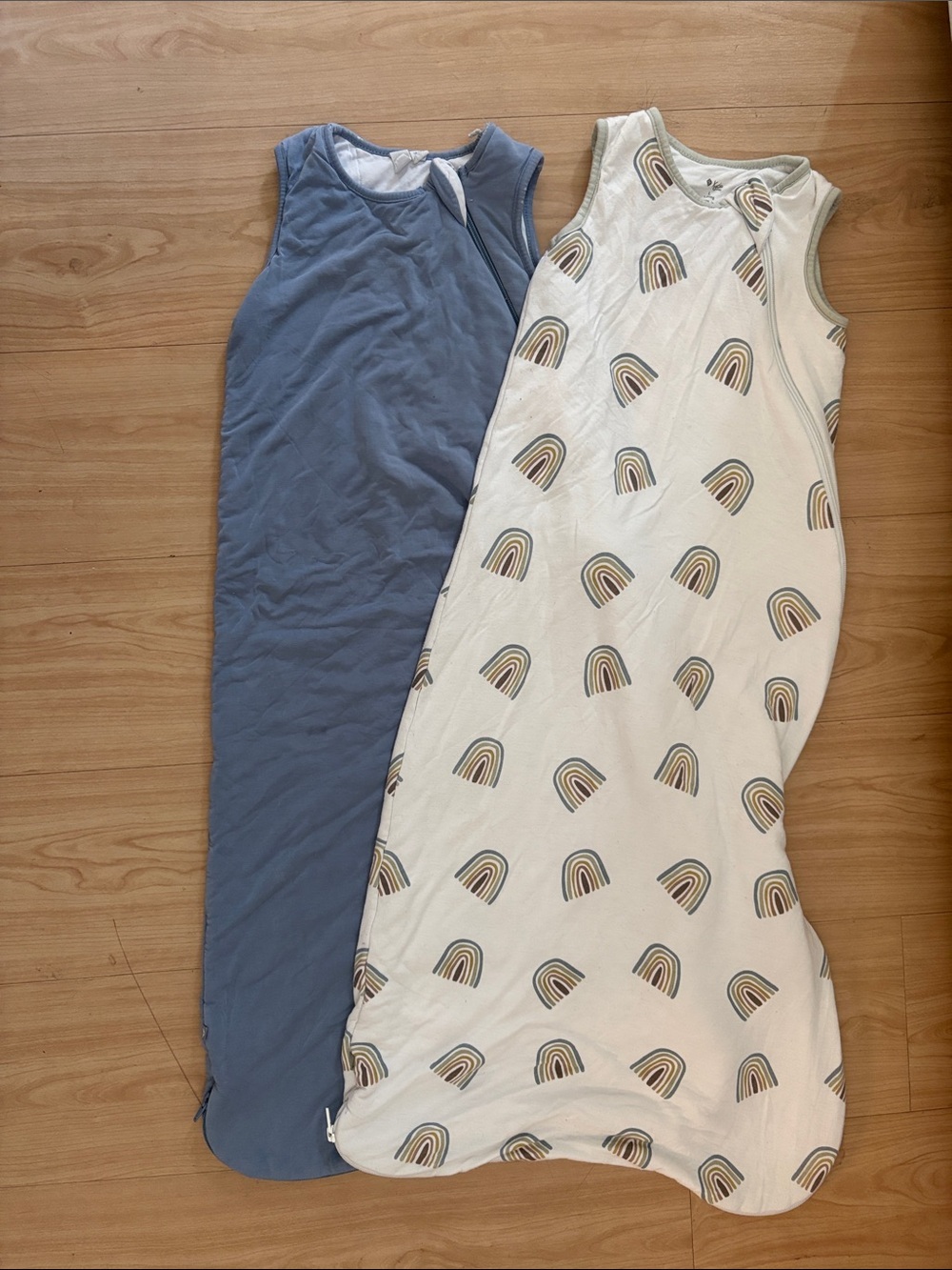Kyte baby Kids Sleeveless Sleep Sacks - Blue & Cream Rainbow bundle